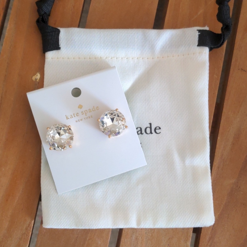 Kate Spade large clear earrings